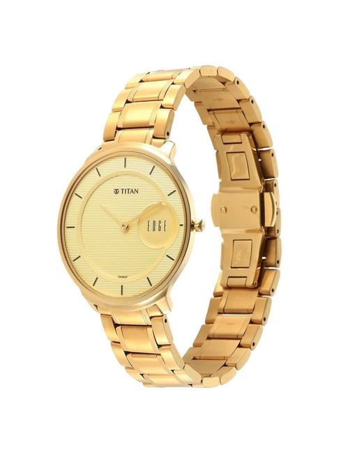 Titan watch golden colour on sale price