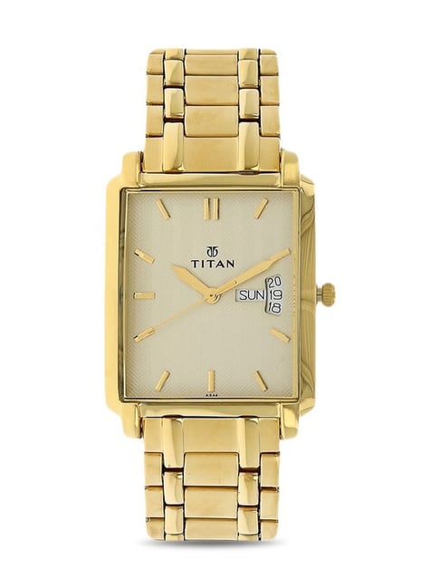 Titan watch 2024 golden color