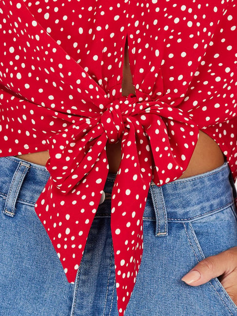 Red & White Polka Dot Blouse – ShopHouseofMo