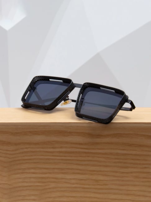 Ted Smith Grey Square UV Protection Unisex Sunglasses-picture-25