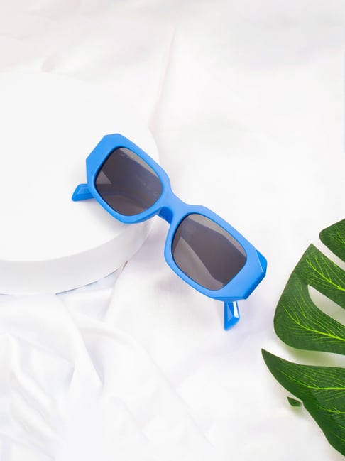 Ted Smith Grey Square UV Protection Unisex Sunglasses-picture-22