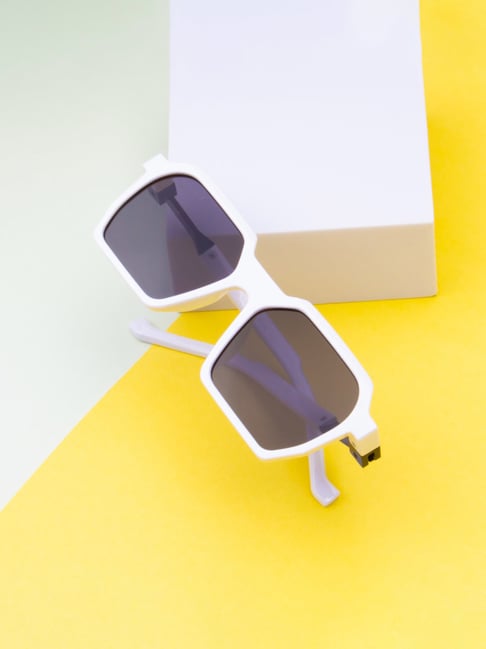 Ted Smith Grey Square UV Protection Unisex Sunglasses