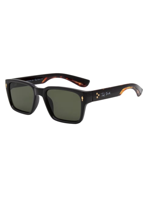 Buy Green Glass and Black Frame Wayfarer Sunglasses for Men and Women –  Royaltail