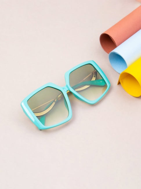 Ted Smith Green Square UV Protection Sunglasses for Women-picture-33