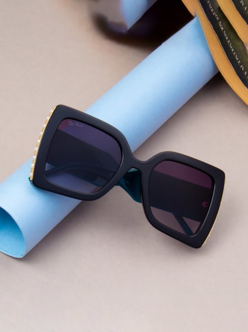 Ted Smith Grey Square UV Protection Sunglasses for Women-picture-37