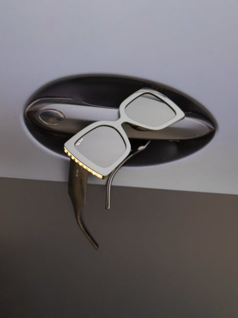 Ted Smith Black Square UV Protection Sunglasses for Women-picture-34