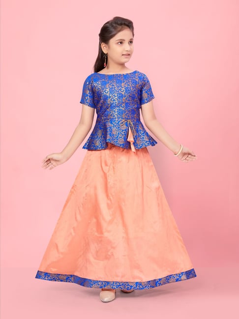 Buy Pink & Navy Blue Ethnic Wear Sets for Girls by AARIKA GIRLS ETHNIC  Online | Ajio.com