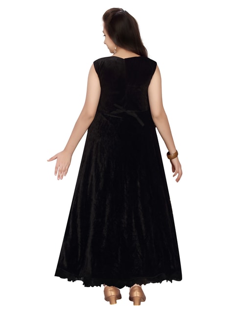 Black Sweetheart Velvet Corset Gold Belt Prom Party Dress (00210500) -  eDressit