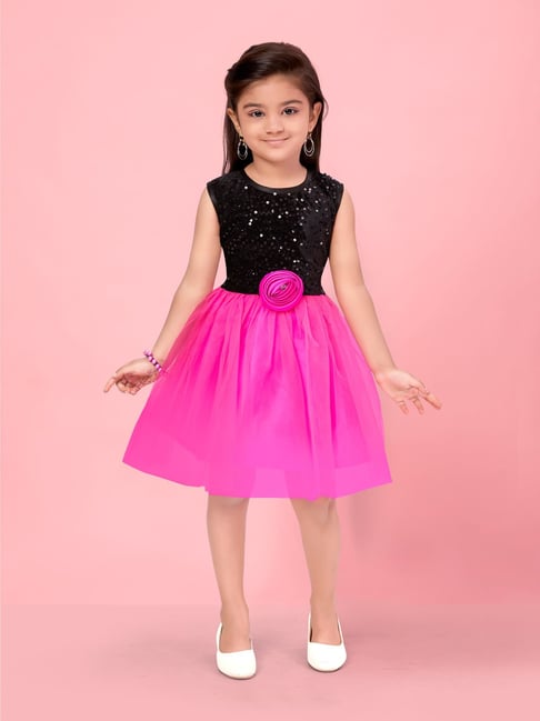 Buy Shahina Fashion Baby-Girls Fancy Pink Party Dress Sequin Knee Length  A-Line Frock Formal Dresses for Girls Kids 4-5Years at Amazon.in