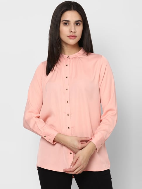 Van Heusen Peach Regular Fit Shirt-picture-43