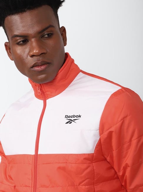 Buy Reebok Orange Regular Fit Colour Block Quilted Jackets for Mens Online Tata CLiQ