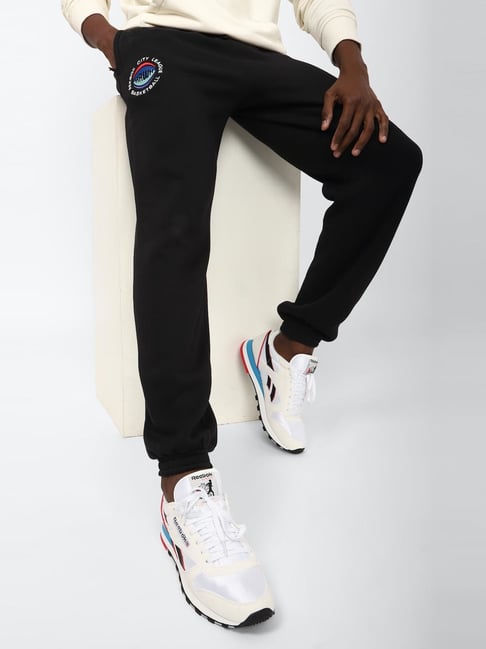 Reebok Black Cotton Regular Fit Joggers-picture-38