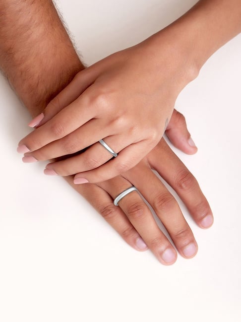 Stainless Steel Forever Love Couple Ring Classic Romantic - Temu