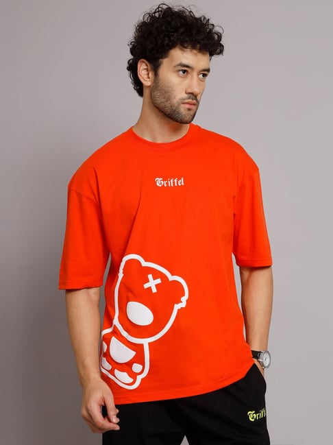 Printed Shirt Neon Orange Shirt Mens Buy Lee Men Bright Orange