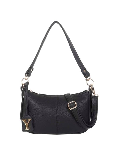Louis Vuitton Very One Handle Monogram Leather Shoulder Bag Black