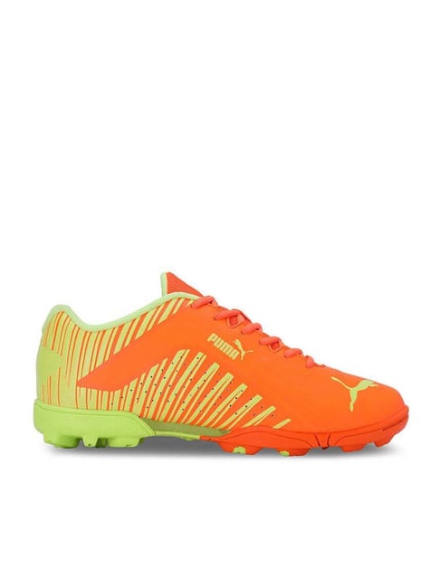 Puma Kids EvoSpeed V2 Ultra Orange Fast Yellow Cricket Shoes