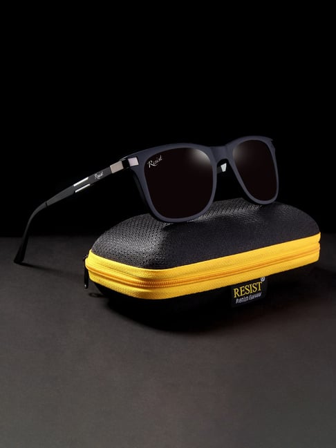 Resist Eyewear Black Wayfarer Unisex Sunglasses