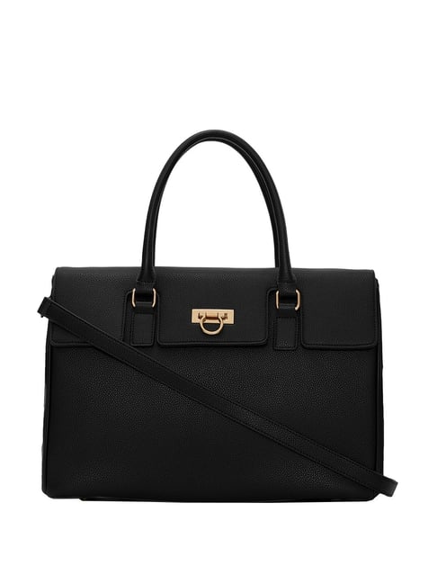 Buy Miraggio Tokyo Black Solid Large Handbag Online At Best Price