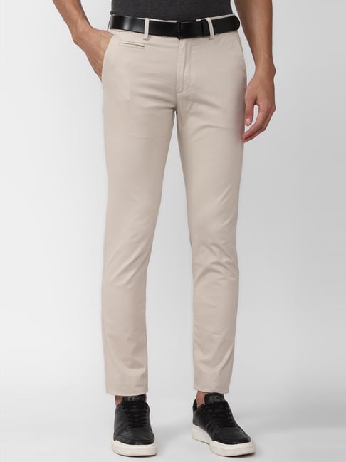 PETER ENGLAND Slim Fit Men Beige Trousers - Buy PETER ENGLAND Slim Fit Men  Beige Trousers Online at Best Prices in India | Flipkart.com