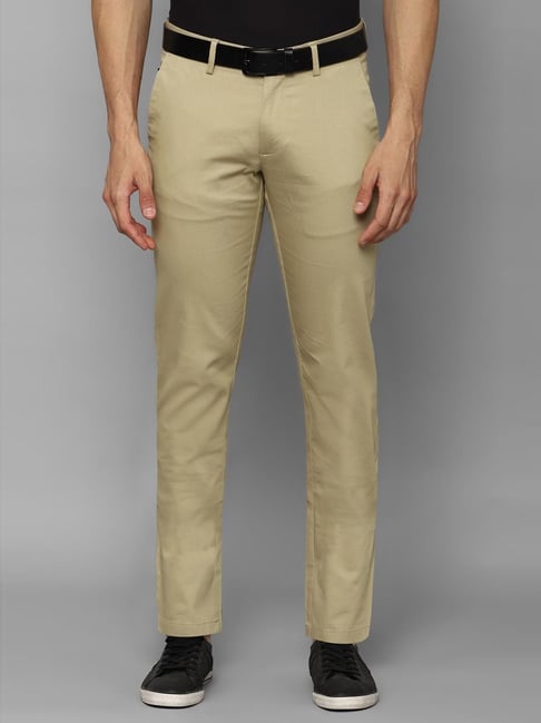 Buy Men Olive Slim Fit Solid Casual Trousers Online  627316  Allen Solly