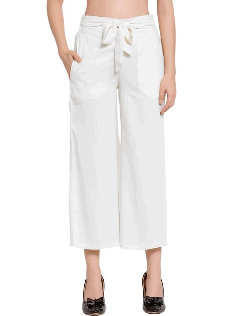 Regular Fit Women Blue, White Trousers Price in India - Buy Regular Fit  Women Blue, White Trousers online at Shopsy.in