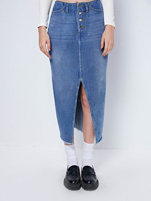 Déjà vu Blue Pleated Skirt – One Eighty Clothing-seedfund.vn