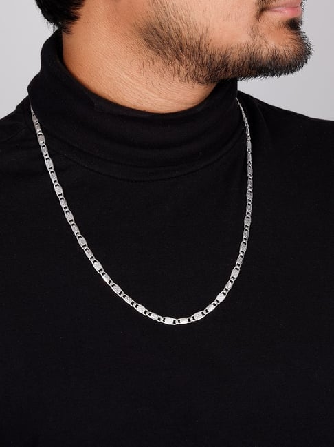 GIVA Summer Collection Sterling Silver Metal Mingle Chain For Men