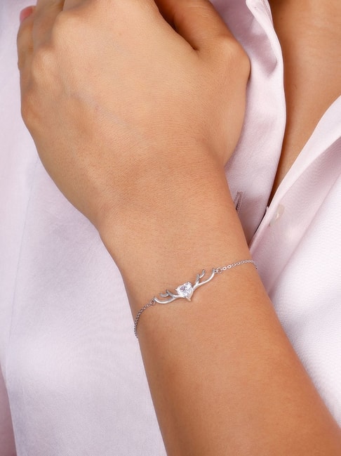 Platinum Rose Gold Heart Bracelet for Women JL PTB 745-thunohoangphong.vn
