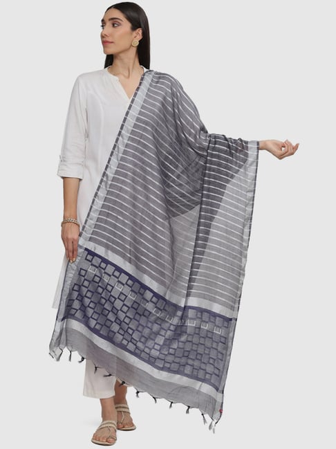 Biba Navy Woven Pattern Dupatta