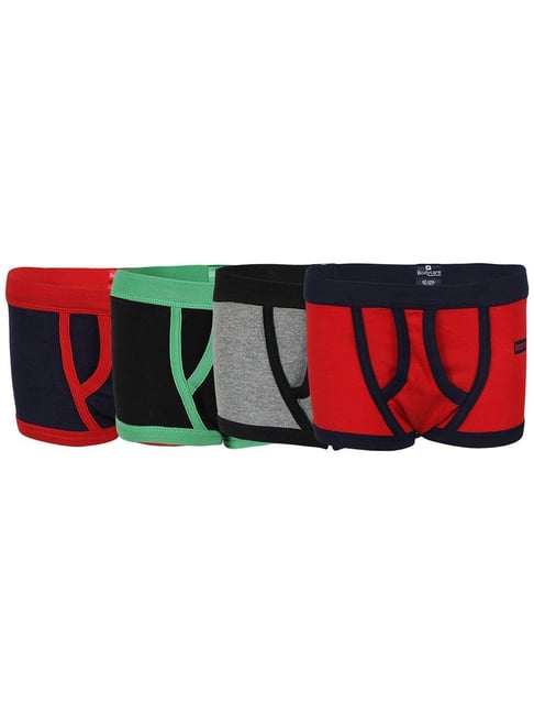Bodycare Kids Multicolor Solid Trunks (Pack Of 4)