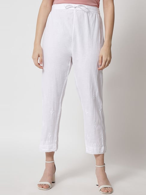 Women Bottom Wear  Chikankari Pants For Women Online - House Of