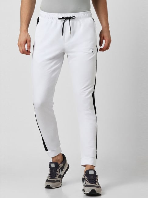 Buy Van Heusen Flex White Slim Fit Printed Joggers for Mens Online @ Tata  CLiQ