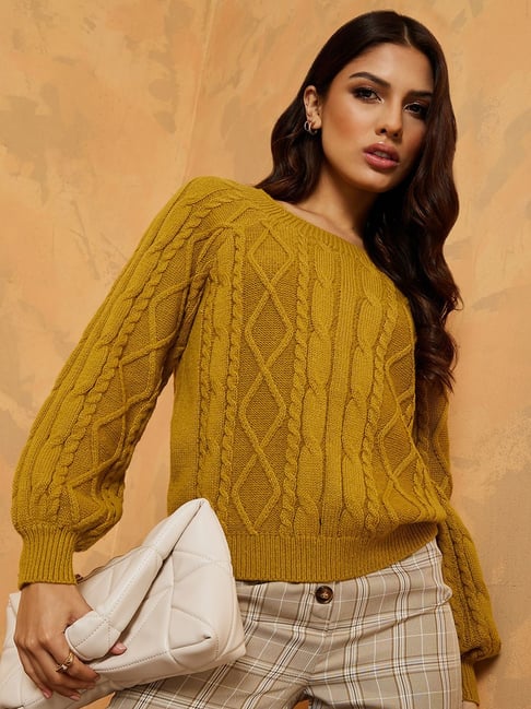 Sweater on sale mustard color