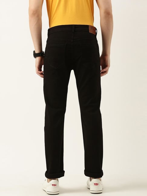 Peter England Jeans Black Regular Fit Jeans