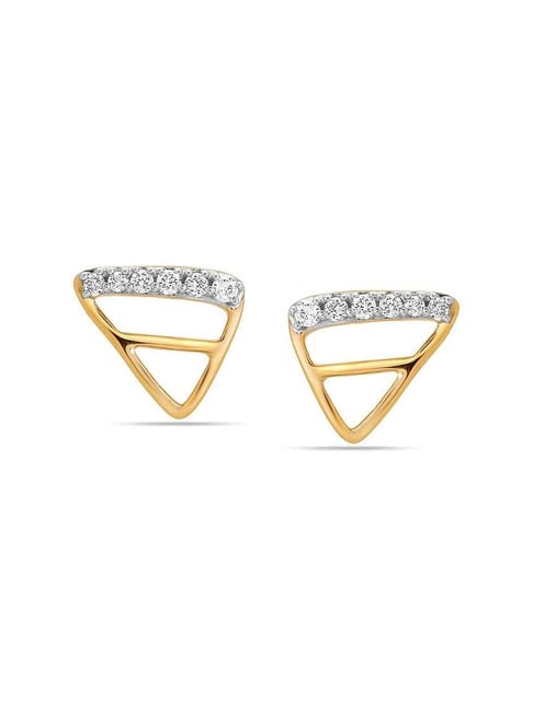 Buy Tanishq Swirl 18 kt Gold & Diamond Earrings Online At Best Price @ Tata  CLiQ