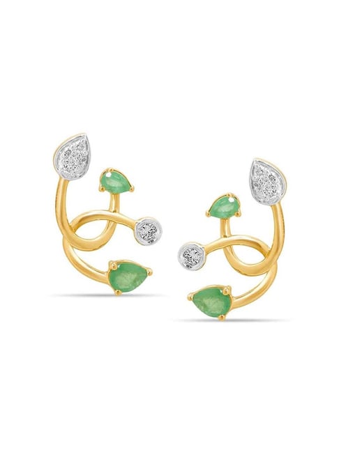 Emerald gold deals earrings tanishq