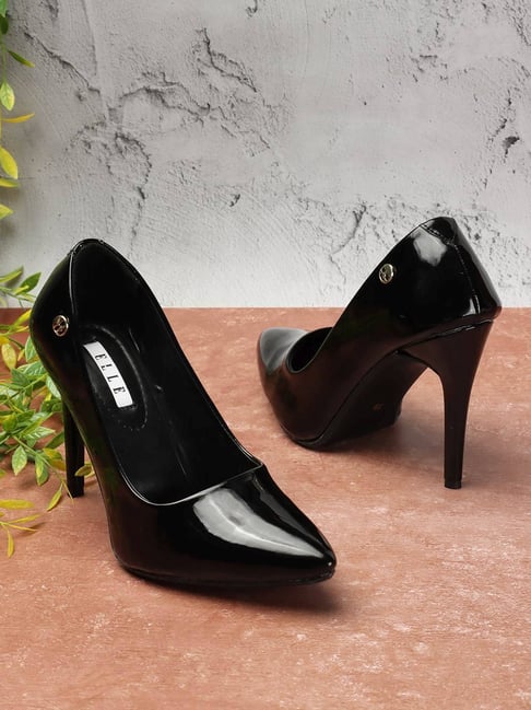 Buy BOW-D?COR POINTED TOE BLACK PUMPS for Women Online in India