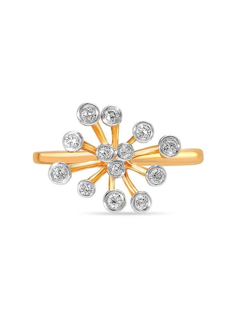 Jadau Ladies Ring | 22ct Gold | Floral Design | Ruby Emerald Pearl