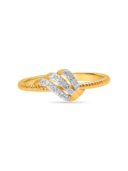 Mia by Tanishq Metal 14k 585 Yellow Gold and Diamond Ring for Women :  Amazon.in: Fashion
