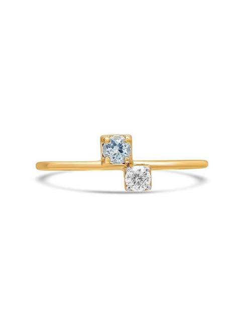 Trejours Marketplace | Blue Topaz and Diamonds Cocktail Ring for Rent