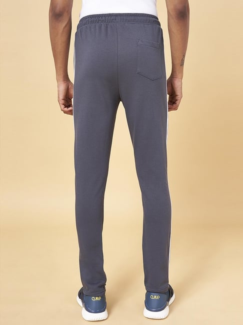 Ajile By Pantaloons Grey Slim Fit Striped Trackpants