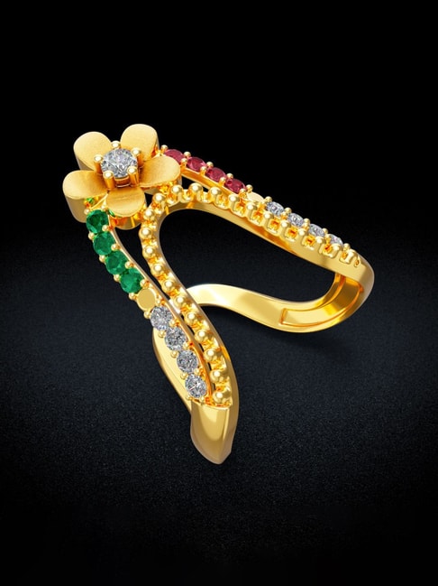 Floating Diamond Vanki Ring | Light Weight Jewellery Online-demhanvico.com.vn
