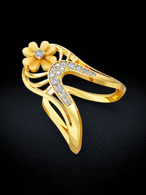 Bhima Jewellers 22k (916) Yellow Gold Women Vanki Studded Ring Ring for  Women : Amazon.in: Fashion