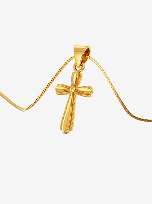 Jewellery 22 Carat Gold Cross Joyalukkas Gold 22K Holy Cross
