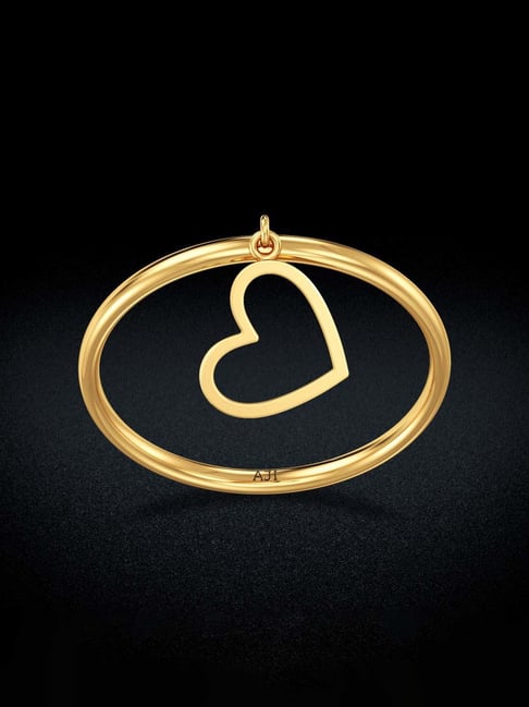 Joyalukkas Yuva Collection Playful Hanging Heart 18k Gold Casual Ring for Women-picture-21