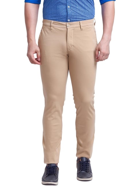 Buy Parx Parx Men Solid Tapered Fit Trouser | Parx Trouser online | Black