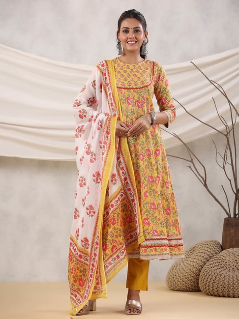 Multicoloured Anarkali suit sets