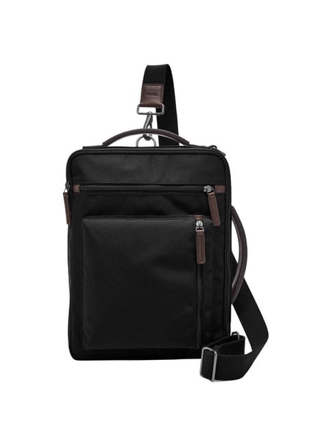 Fossil Buckner Black Solid Medium Cross Body Bag