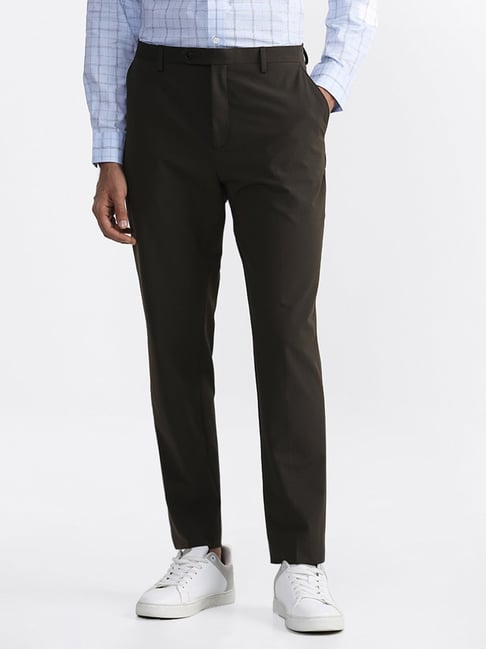 Buy LP ATHWORK Black Checks Cotton Nylon Tapered Fit Mens Work Wear  Trousers  Shoppers Stop