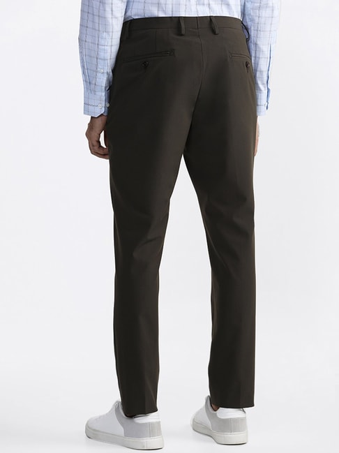 Buy Men Grey Slim Fit Check Casual Trousers Online - 758368 | Allen Solly